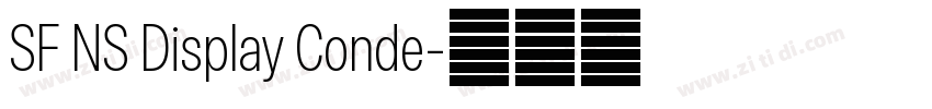 SF NS Display Conde字体转换